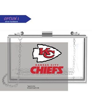 Kansas City Chiefs clear acrylic clutch